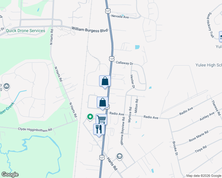 map of restaurants, bars, coffee shops, grocery stores, and more near 850500 U.S. 17 in Yulee