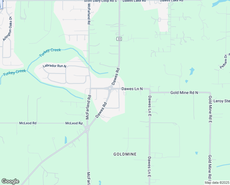 map of restaurants, bars, coffee shops, grocery stores, and more near 4016 Dawes Road in Mobile