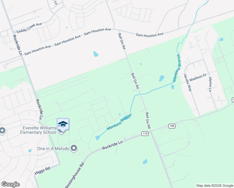 map of restaurants, bars, coffee shops, grocery stores, and more near 2900 Bell Gin Road in Georgetown