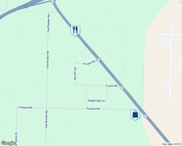 map of restaurants, bars, coffee shops, grocery stores, and more near 8736 South Lynn Road in Milton