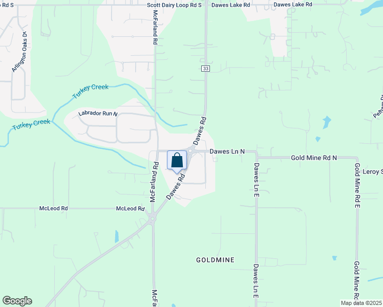 map of restaurants, bars, coffee shops, grocery stores, and more near 4016 Dawes Road in Mobile