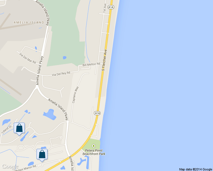 map of restaurants, bars, coffee shops, grocery stores, and more near 4198 South Fletcher Avenue in Fernandina Beach