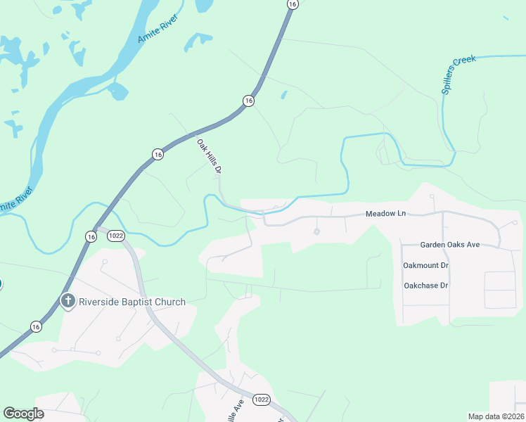 map of restaurants, bars, coffee shops, grocery stores, and more near 10079 Meadow Ln in Denham Springs