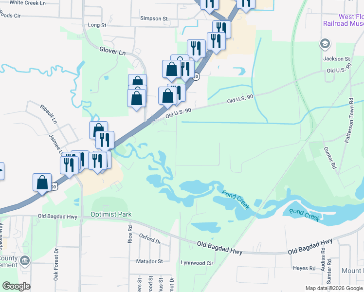 map of restaurants, bars, coffee shops, grocery stores, and more near 4741 Wildwood Drive in Milton