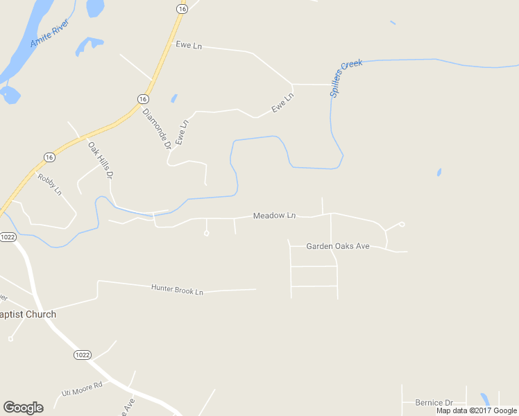 map of restaurants, bars, coffee shops, grocery stores, and more near 9901 Meadow Lane in Denham Springs