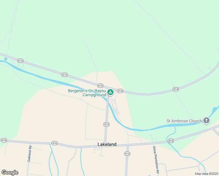 map of restaurants, bars, coffee shops, grocery stores, and more near Louisiana 414 in Jarreau