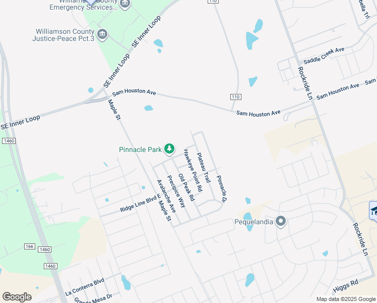 map of restaurants, bars, coffee shops, grocery stores, and more near 1300 Hawkeye Point Road in Georgetown