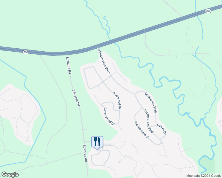 map of restaurants, bars, coffee shops, grocery stores, and more near 76097 Deerwood Drive in Yulee