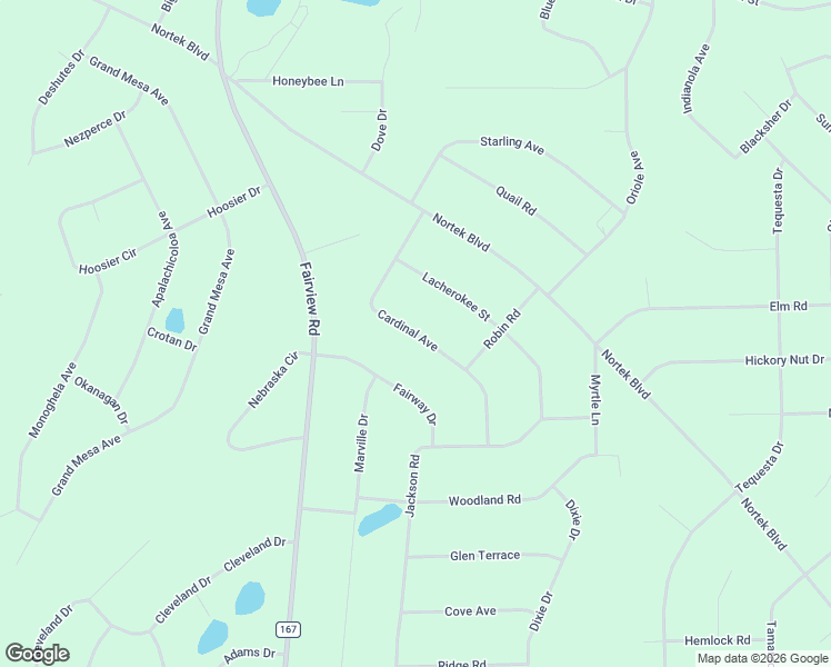 map of restaurants, bars, coffee shops, grocery stores, and more near Cardinal Avenue in Marianna