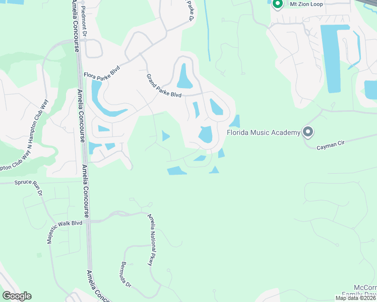 map of restaurants, bars, coffee shops, grocery stores, and more near 33026 Prairie Parke Place in Fernandina Beach