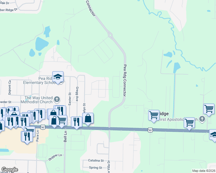 map of restaurants, bars, coffee shops, grocery stores, and more near 4812 La Casa Circle in Milton