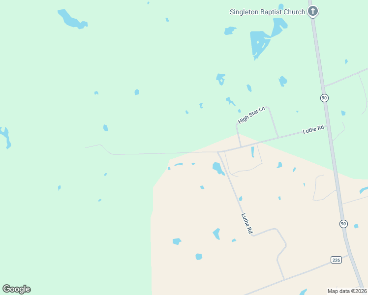 map of restaurants, bars, coffee shops, grocery stores, and more near 3634 Luthe Road in Bedias