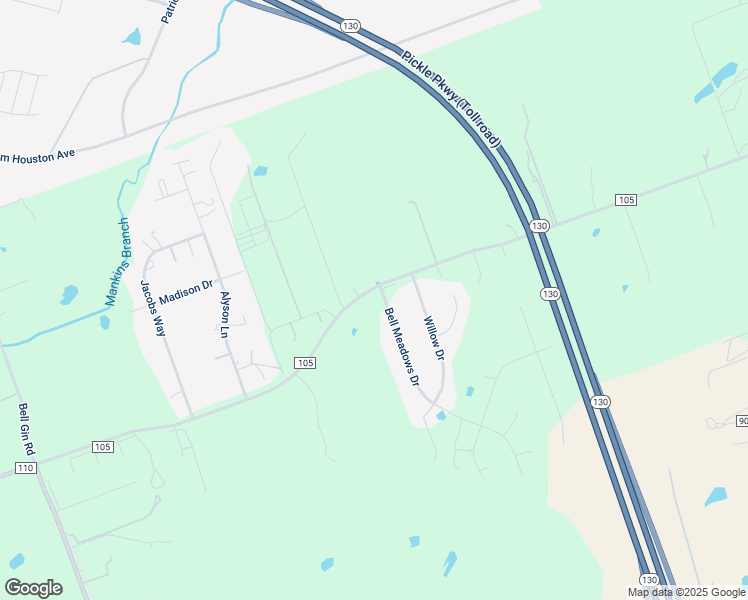 map of restaurants, bars, coffee shops, grocery stores, and more near 100 Bell Meadows Drive in Hutto
