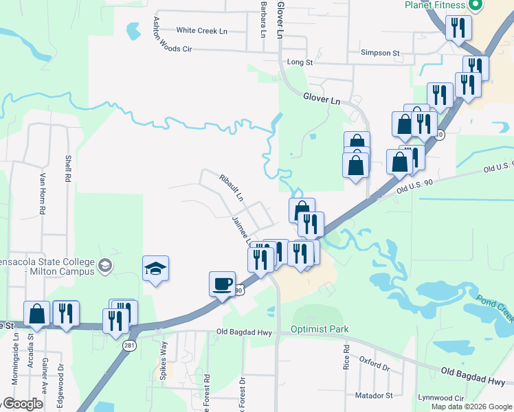 map of restaurants, bars, coffee shops, grocery stores, and more near 6152 Meursalt Road in Milton