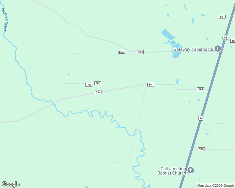 map of restaurants, bars, coffee shops, grocery stores, and more near 889 Co Road 594 in Kirbyville