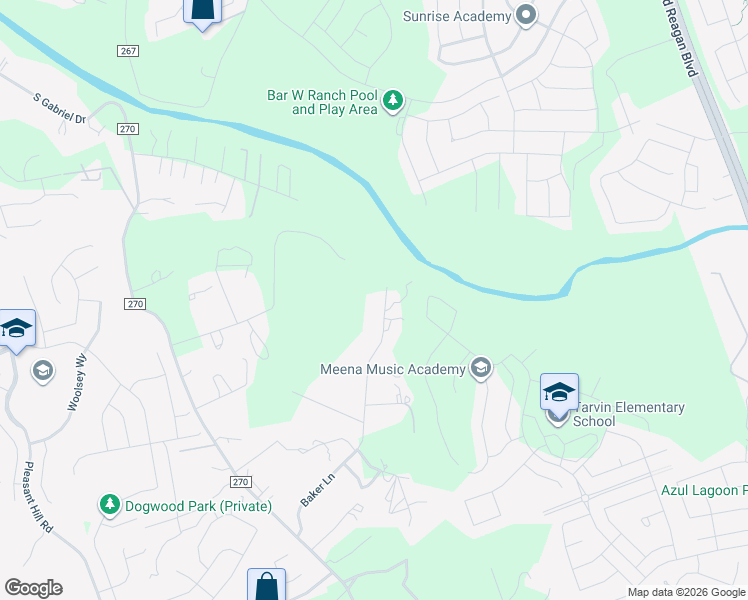 map of restaurants, bars, coffee shops, grocery stores, and more near 751 Baker Lane in Leander