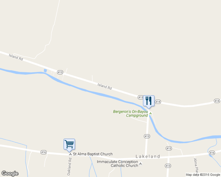 map of restaurants, bars, coffee shops, grocery stores, and more near 5139 Island Road in Jarreau