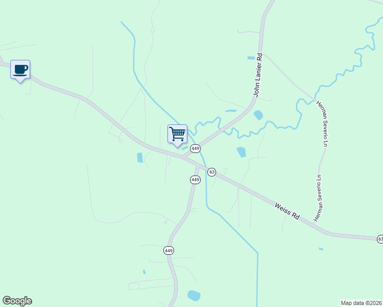 map of restaurants, bars, coffee shops, grocery stores, and more near 37524 John Lanier Road in Walker