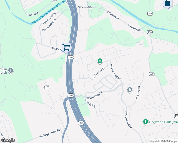 map of restaurants, bars, coffee shops, grocery stores, and more near 2020 Ringstaff Road in Liberty Hill