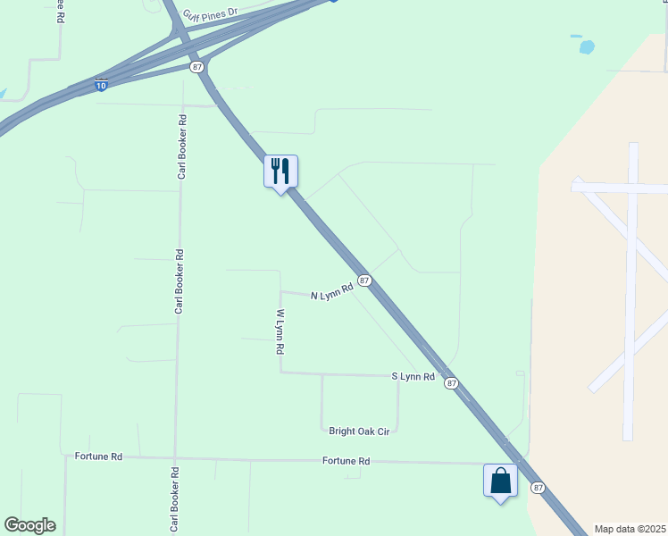 map of restaurants, bars, coffee shops, grocery stores, and more near 8747 Florida 87 in Milton