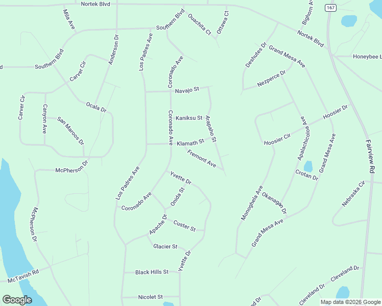 map of restaurants, bars, coffee shops, grocery stores, and more near Fremont Avenue in Alford