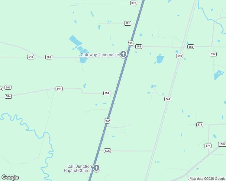 map of restaurants, bars, coffee shops, grocery stores, and more near 22834 U.S. 96 in Kirbyville