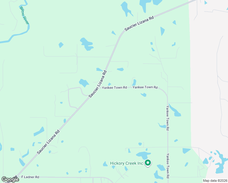 map of restaurants, bars, coffee shops, grocery stores, and more near 22473 Yankee Town Road in Saucier