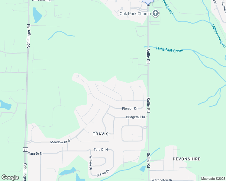 map of restaurants, bars, coffee shops, grocery stores, and more near Morse Loop in Mobile