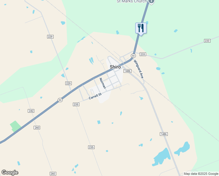 map of restaurants, bars, coffee shops, grocery stores, and more near 9606 Norman Avenue in Shiro