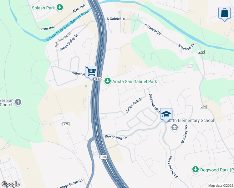 map of restaurants, bars, coffee shops, grocery stores, and more near 2229 Ringstaff Road in Liberty Hill