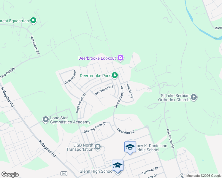 map of restaurants, bars, coffee shops, grocery stores, and more near 1028 Kerrwood Way in Leander