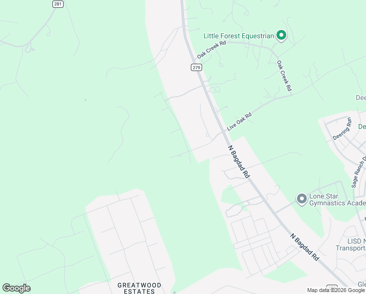 map of restaurants, bars, coffee shops, grocery stores, and more near 3950 County Road 279 in Leander