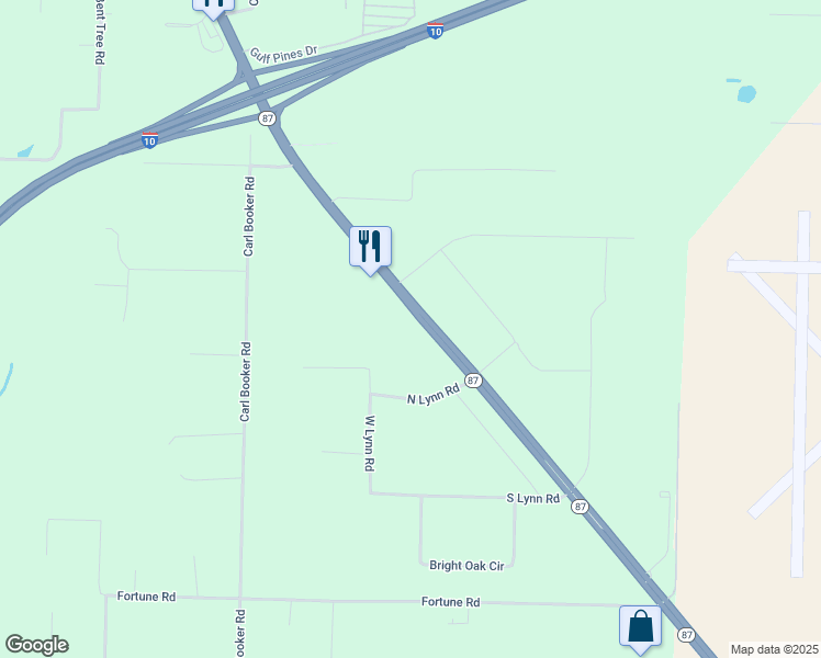 map of restaurants, bars, coffee shops, grocery stores, and more near 8747 Florida 87 in Milton