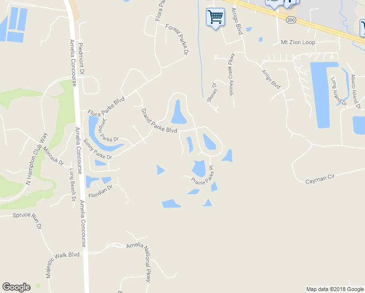 map of restaurants, bars, coffee shops, grocery stores, and more near Pond Parke Place in Fernandina Beach