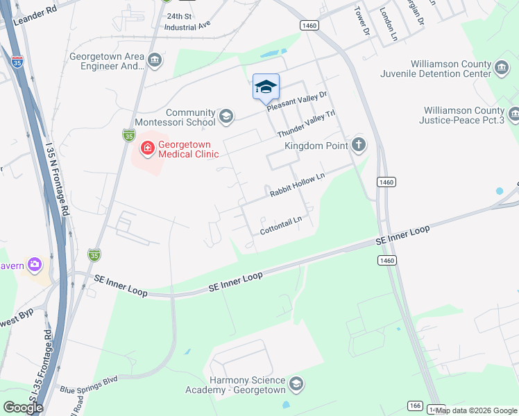 map of restaurants, bars, coffee shops, grocery stores, and more near 209 Rabbit Hollow Lane in Georgetown