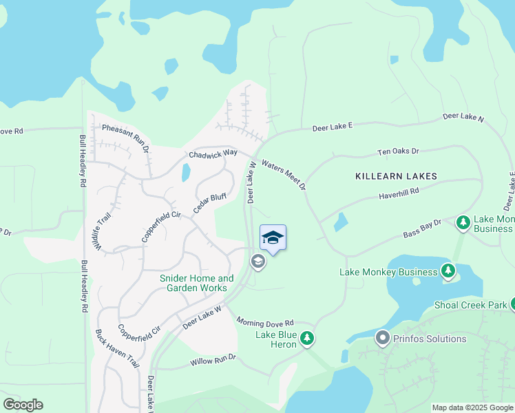 map of restaurants, bars, coffee shops, grocery stores, and more near 2224 Pine Landing Court in Tallahassee