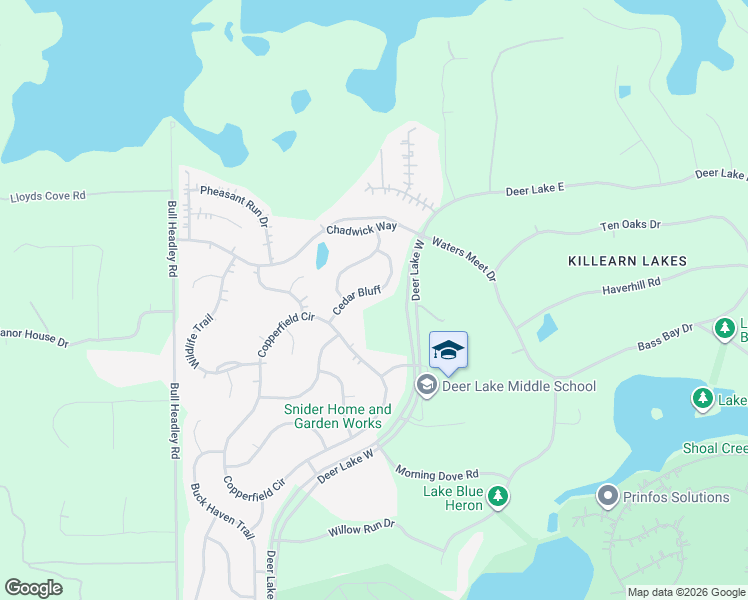 map of restaurants, bars, coffee shops, grocery stores, and more near 12029 Cedar Bluff in Tallahassee