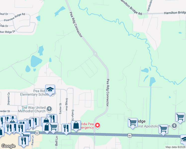 map of restaurants, bars, coffee shops, grocery stores, and more near 4792 La Casa Circle in Pace