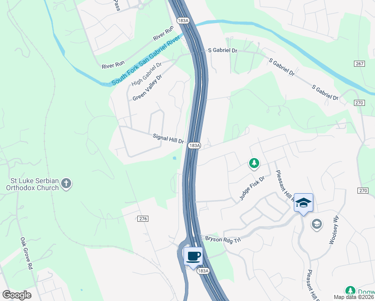 map of restaurants, bars, coffee shops, grocery stores, and more near 101 Signal Hill Drive in Leander