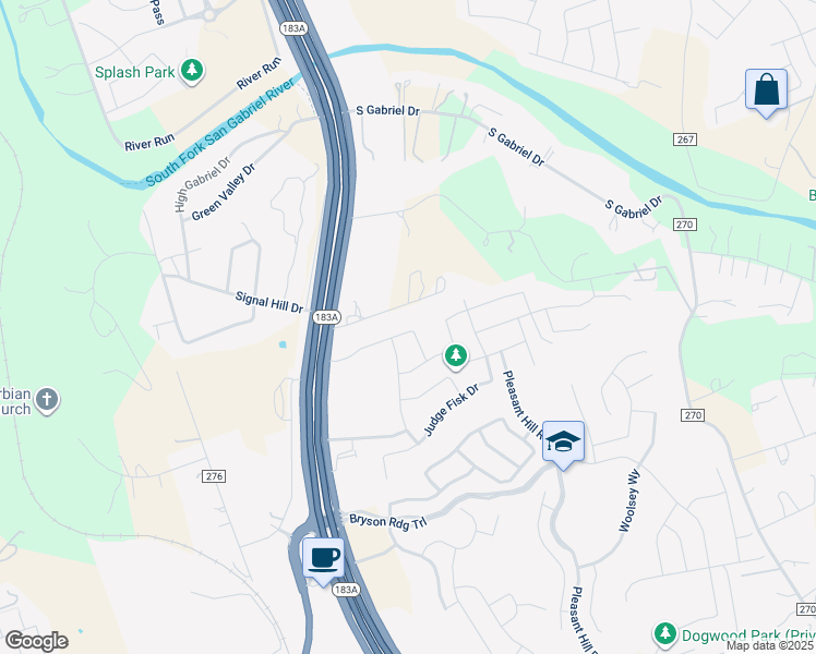 map of restaurants, bars, coffee shops, grocery stores, and more near 609 Sweetwood Lane in Leander