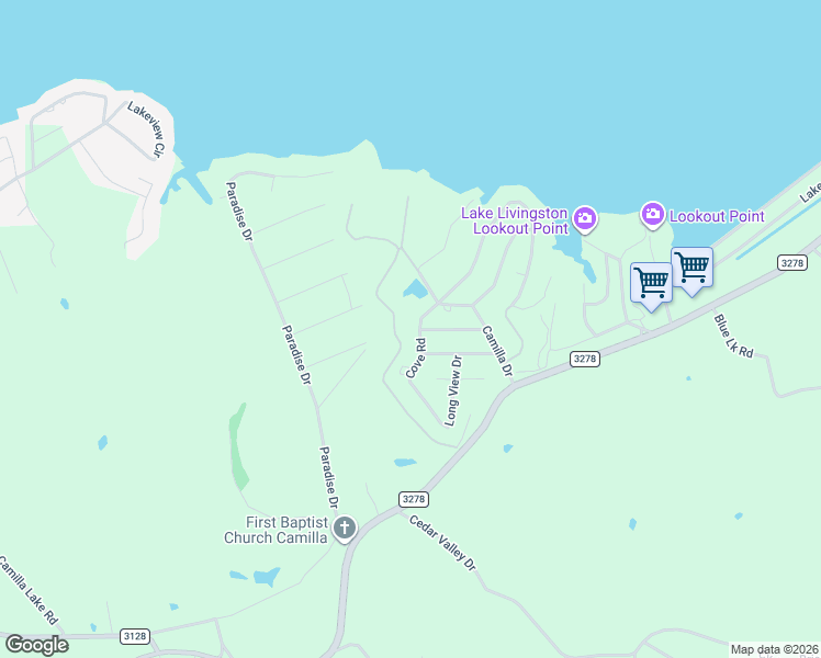 map of restaurants, bars, coffee shops, grocery stores, and more near 90 Cove Road in Coldspring
