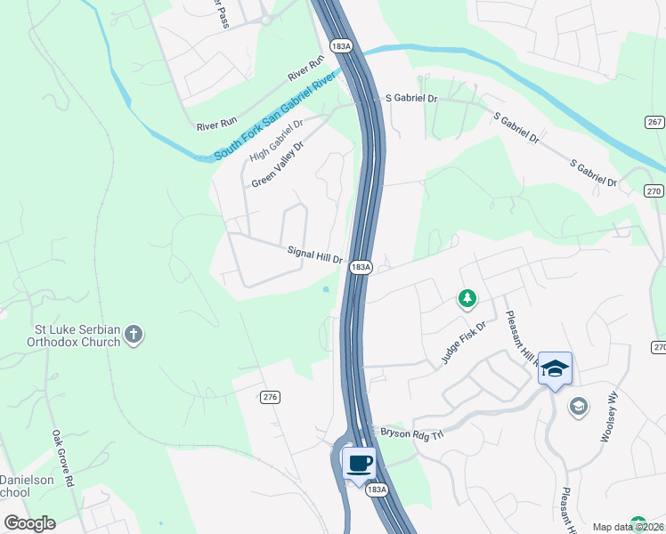 map of restaurants, bars, coffee shops, grocery stores, and more near 101 Signal Hill Drive in Leander