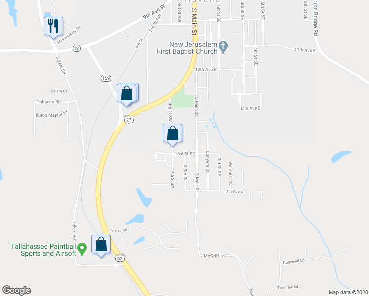 map of restaurants, bars, coffee shops, grocery stores, and more near 111 16th Avenue West in Havana