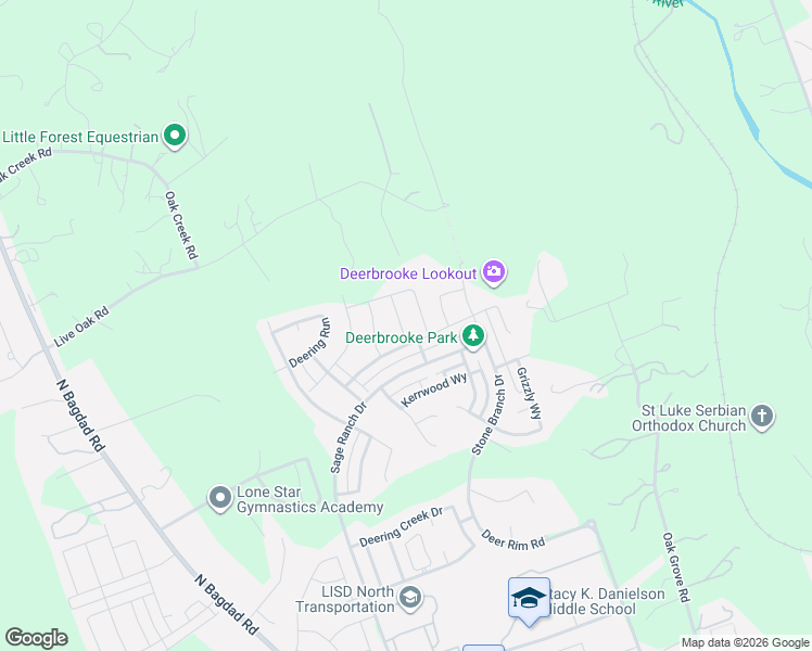 map of restaurants, bars, coffee shops, grocery stores, and more near 1129 Oak Chase Way in Leander