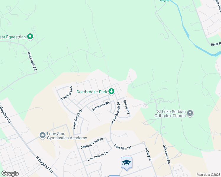 map of restaurants, bars, coffee shops, grocery stores, and more near 2100 Oak Grove Road in Leander