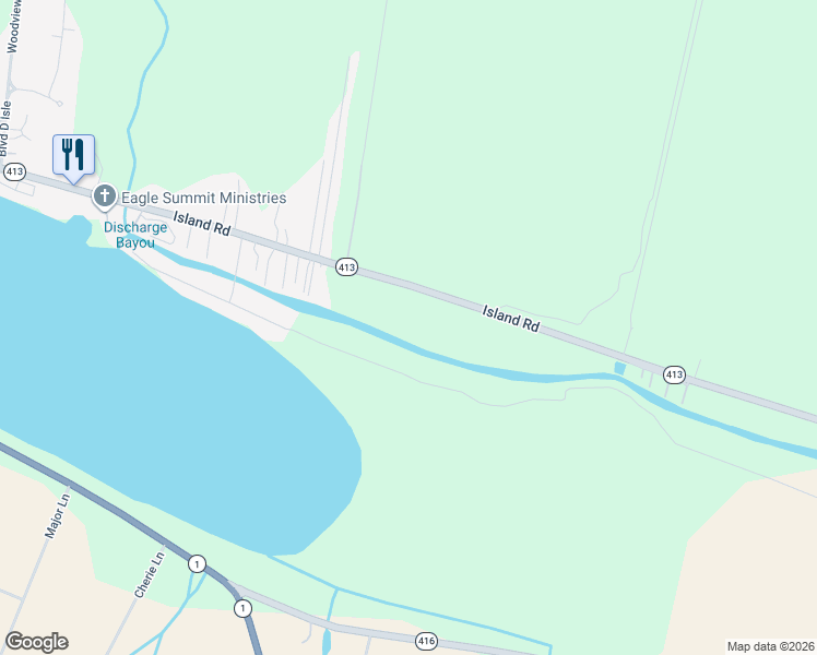 map of restaurants, bars, coffee shops, grocery stores, and more near 5695 Island Road in Jarreau