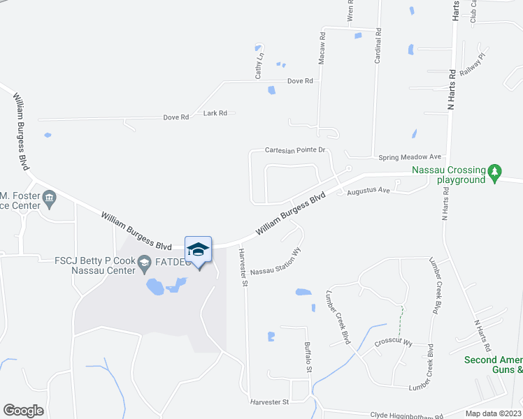 map of restaurants, bars, coffee shops, grocery stores, and more near 86648 Cartesian Pointe Drive in Yulee