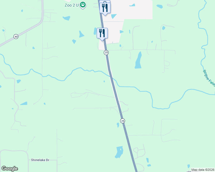 map of restaurants, bars, coffee shops, grocery stores, and more near Louisiana 25 in Folsom