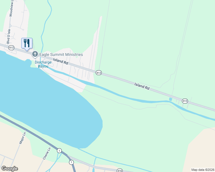 map of restaurants, bars, coffee shops, grocery stores, and more near 5741 Island Road in Jarreau