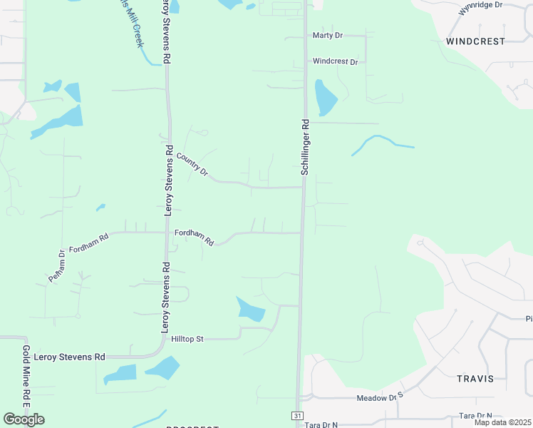 map of restaurants, bars, coffee shops, grocery stores, and more near 7870 Fordham Road in Mobile